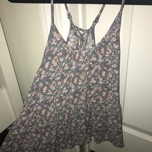 American Eagle Floral Tie Back Tank